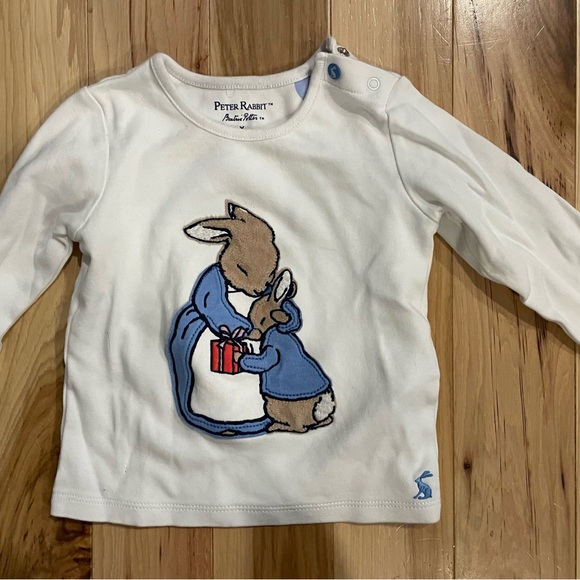 Joules Beatrix Potter White and Blue Kids Shirt - Picture 1 of 2